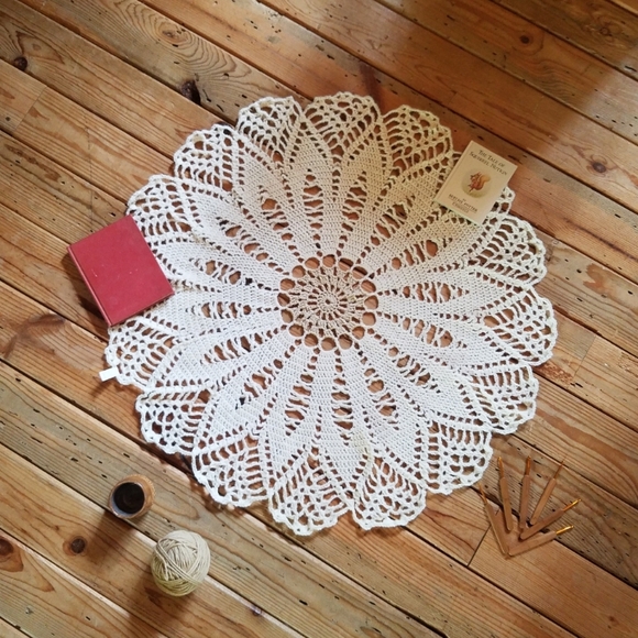 HUGE Hand Crafted Daisy Crochet Blanket Homemade Throw Spring Baby Photoshoot